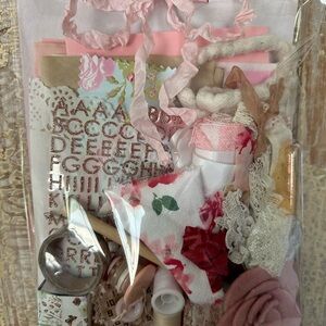 Crafting Supplies Bundle with Pink and Cream Accents